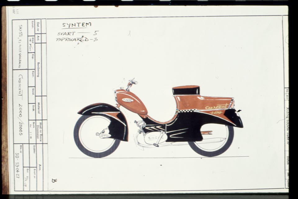 Moped tillhörande utställning Mopeden