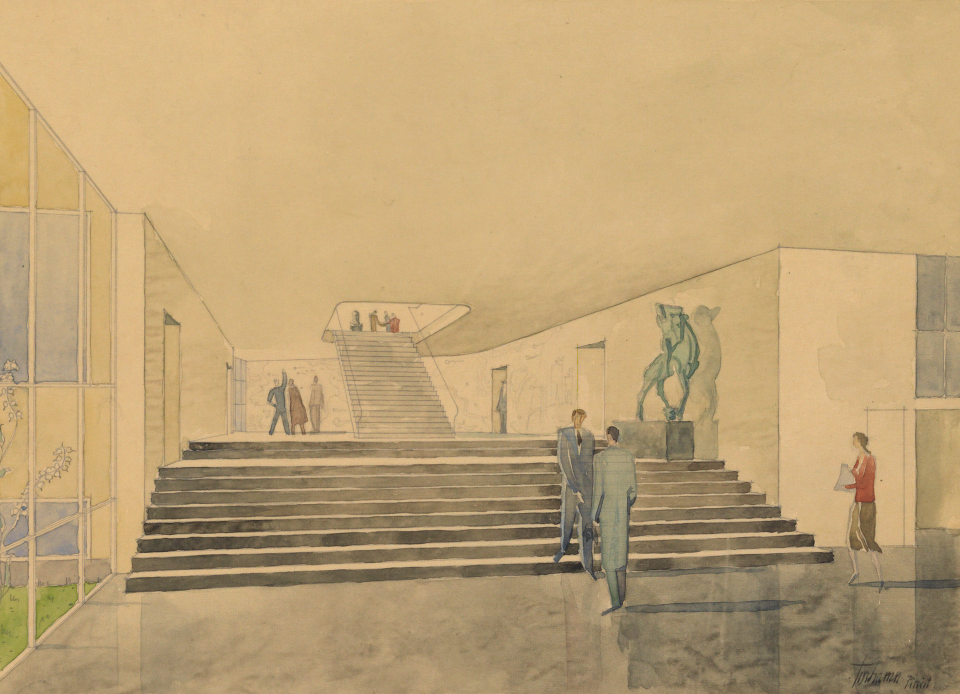 	Skisser inför byggnationen av museibyggnaden i Linköping 1939