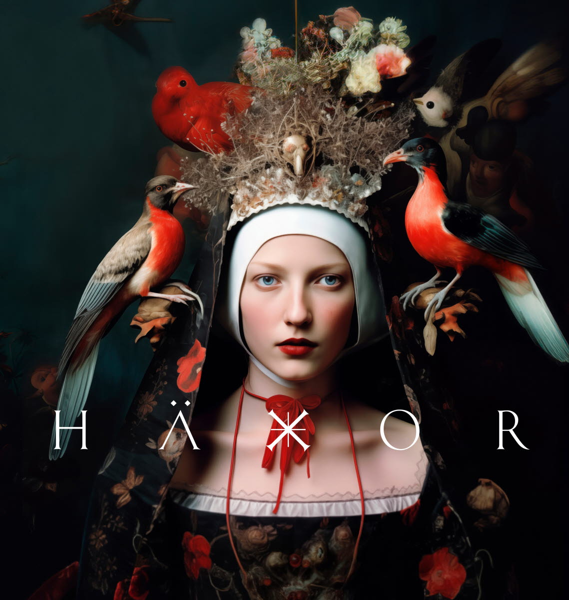 Promptografi av Pompe Hedengren, huvudbild för utställningen HÄXOR. Bilden är AI-genererad.