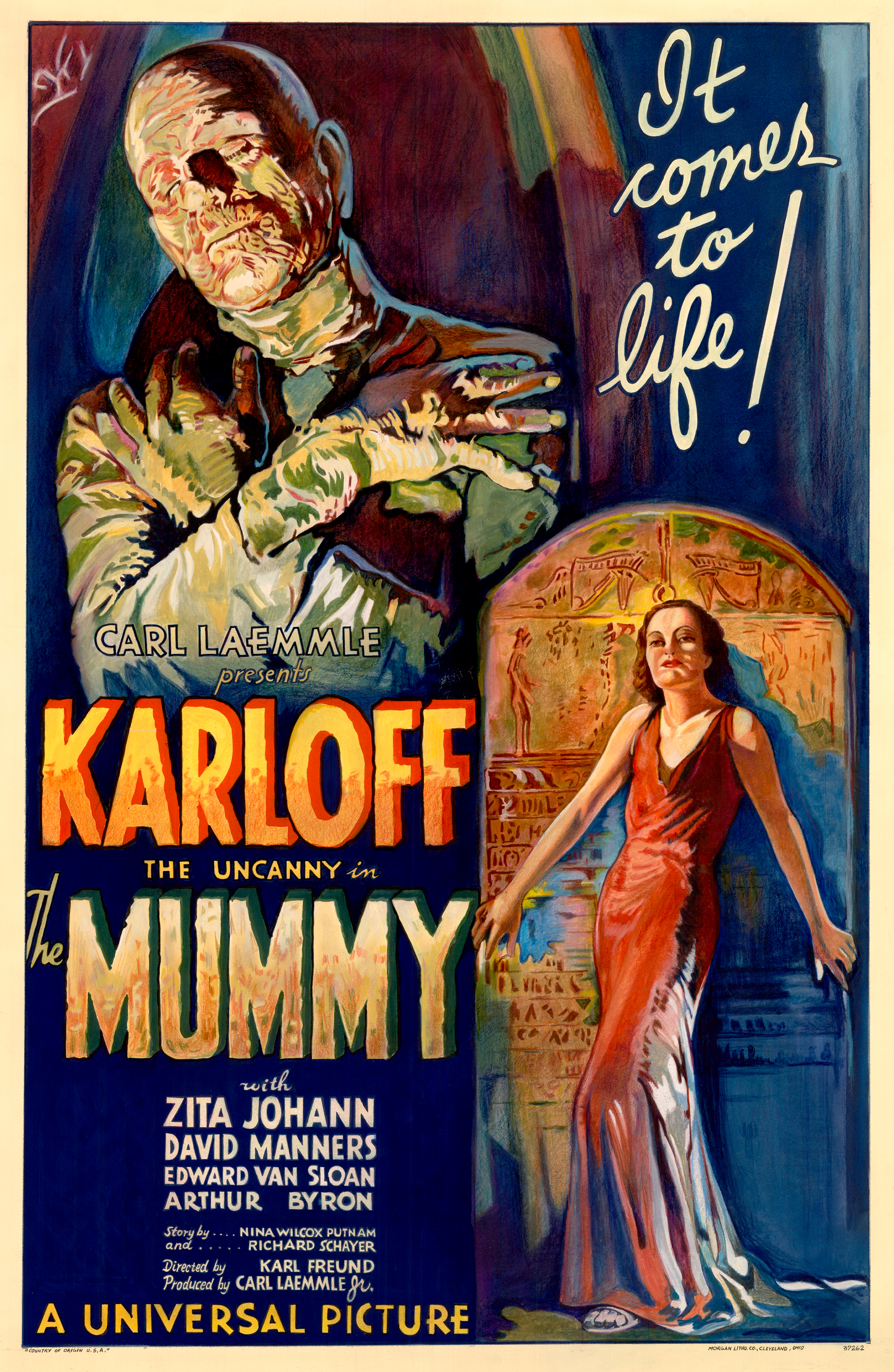 Filmposter för Mumien vaknar (1932).