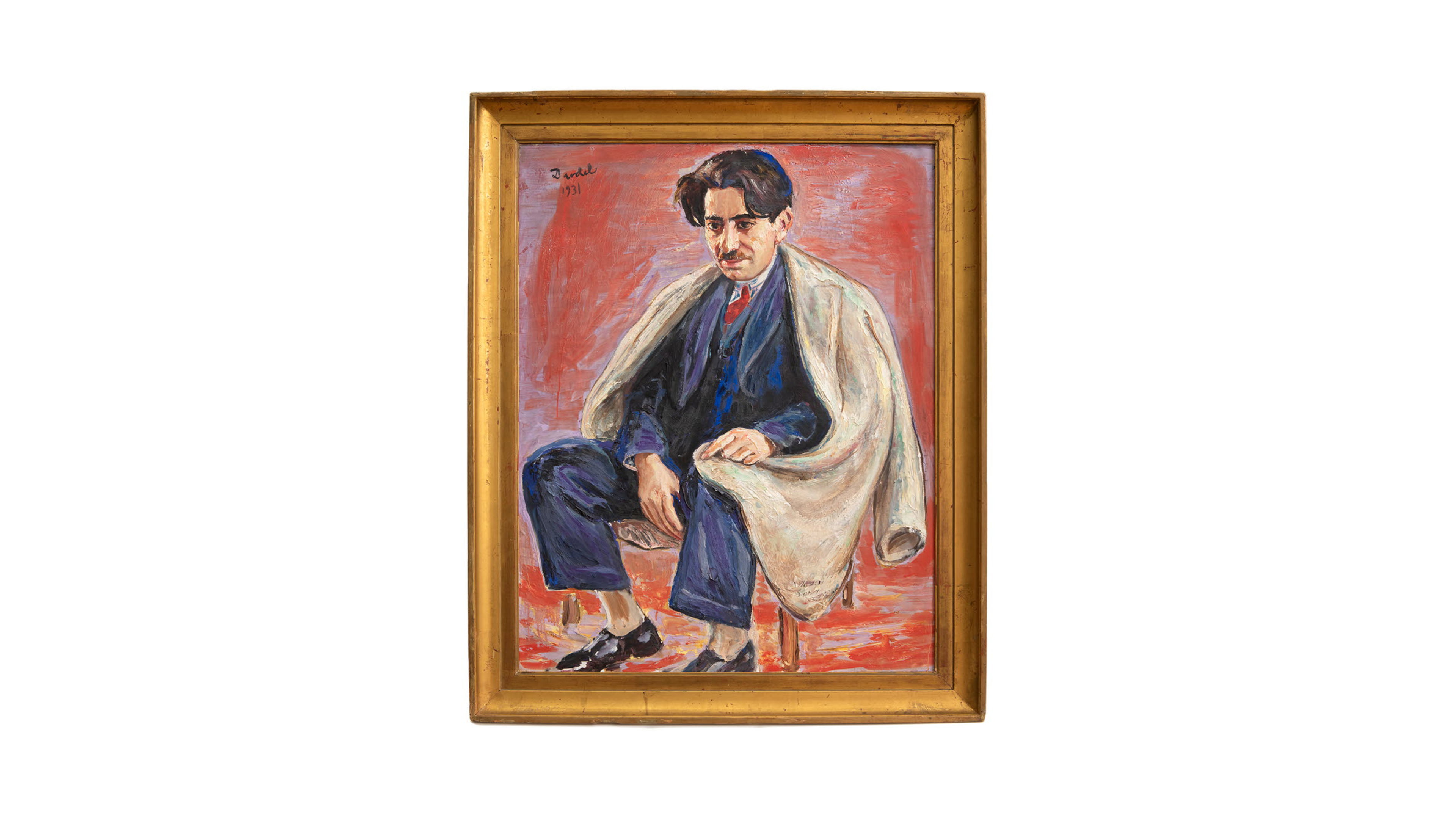 Nils Dardels målning "Georges Papazoff", på vit bakgrund.