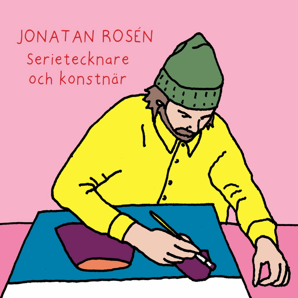 Självporträtt av serietecknaren Jonatan Rosén.