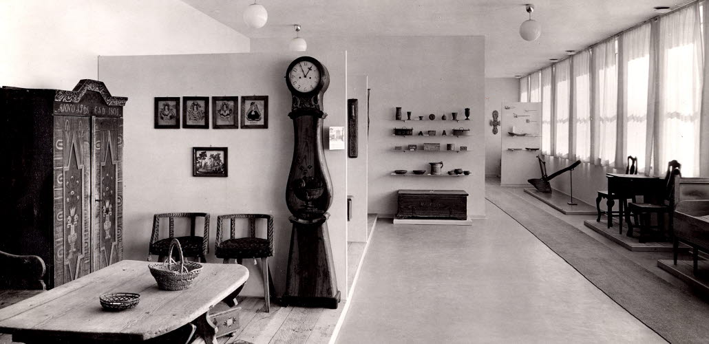 Museet  interiör utställning 1940-tal.
