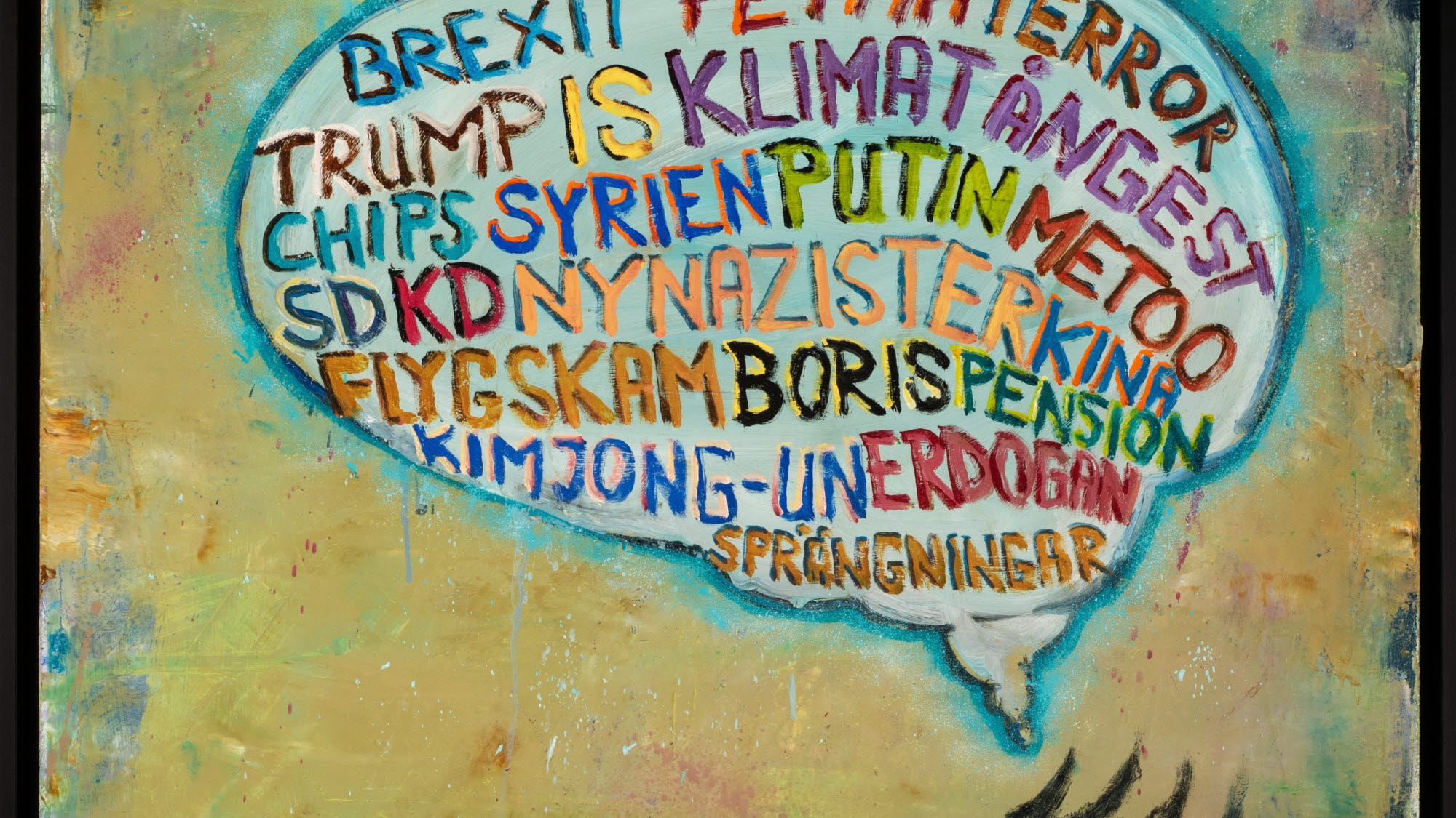 Olle Schmidts målning "Tankar i tiden".