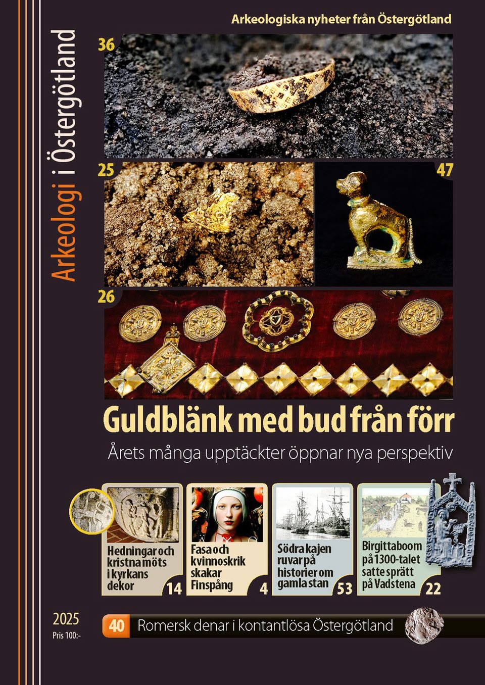 Omslaget till tidskriften Arkeologi i Östergötland 2025.