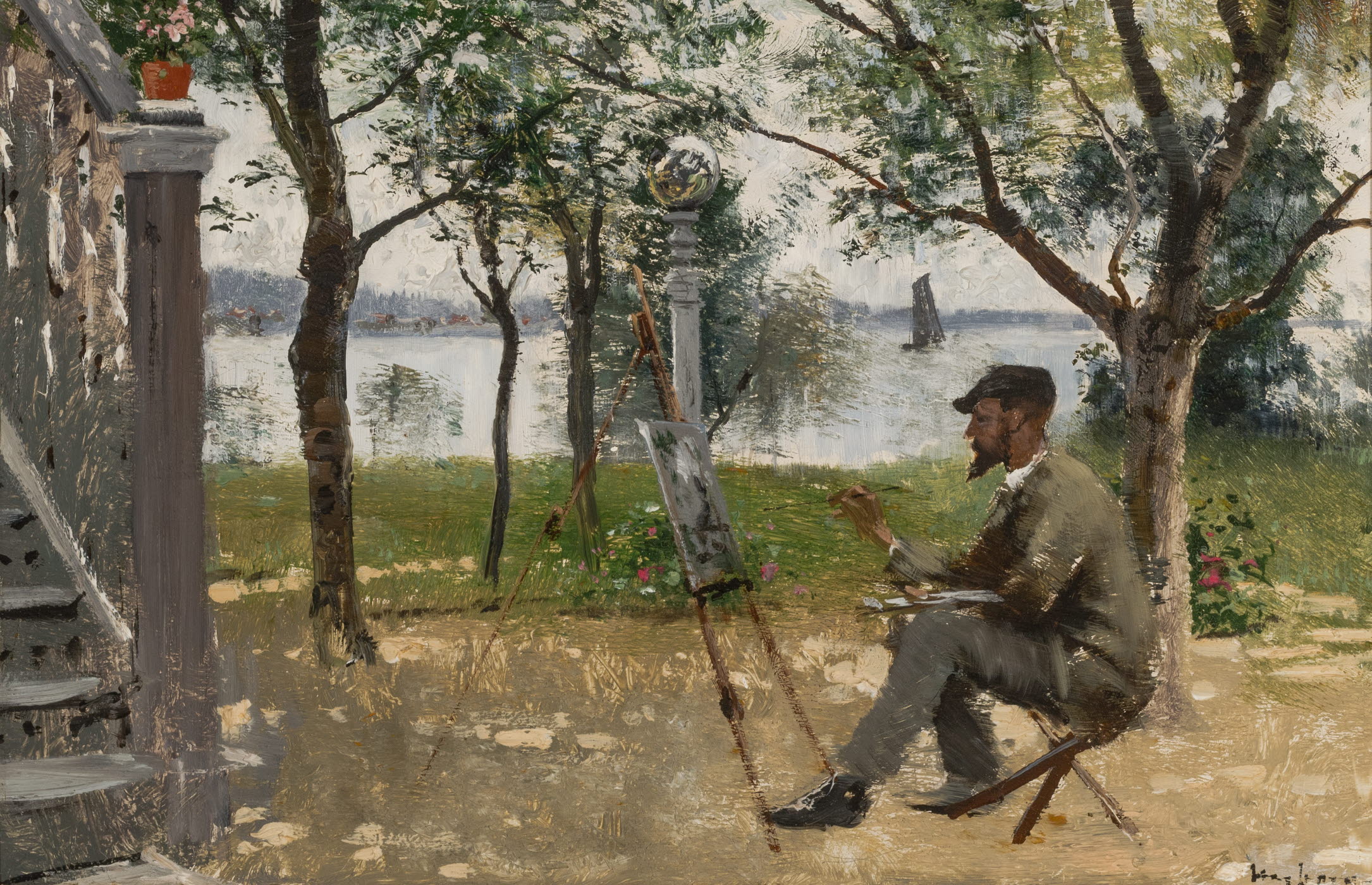 Rum 3. August Hagborg: "Robert Thegerström målar".