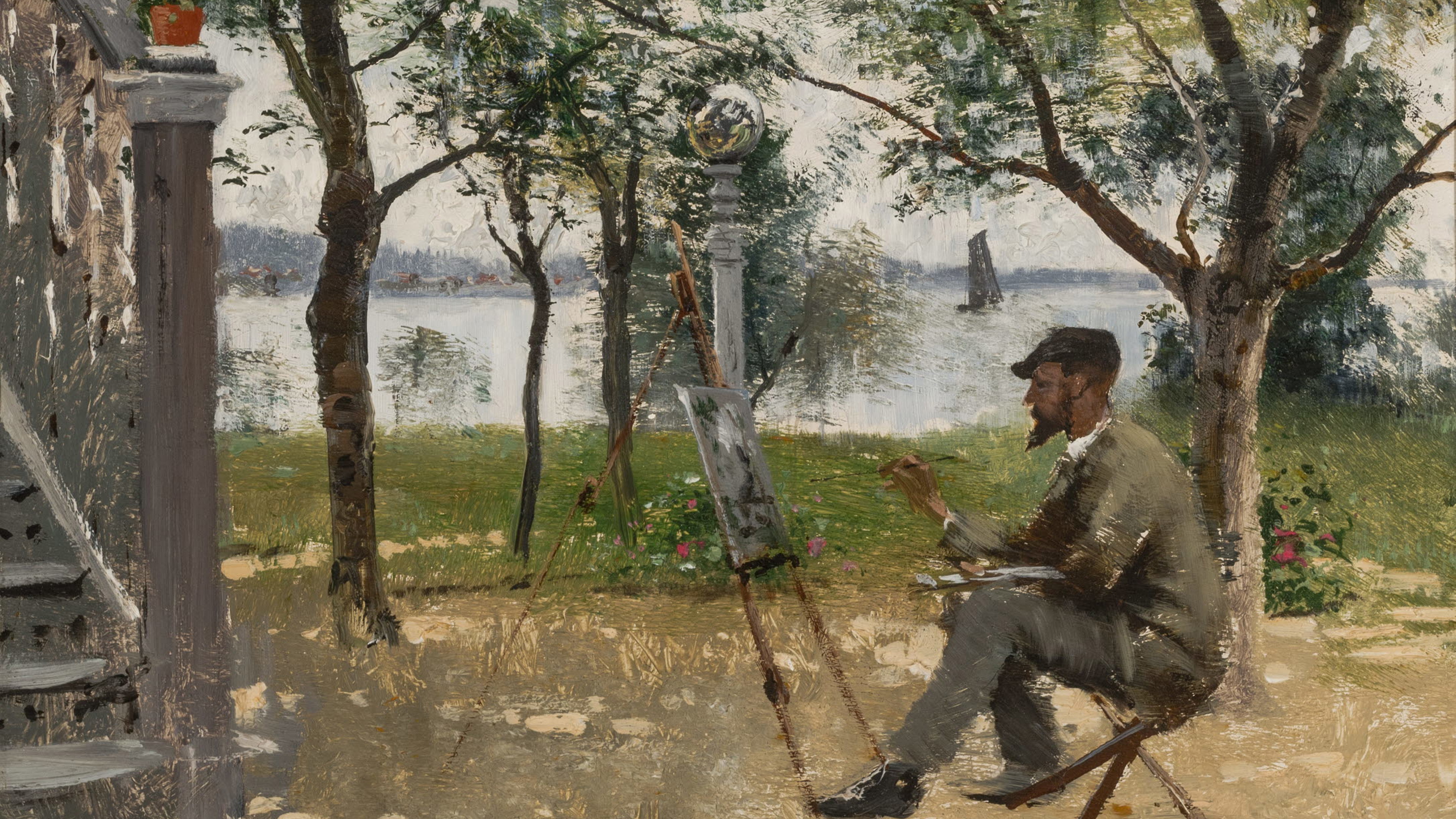 Rum 3. August Hagborg: "Robert Thegerström målar".