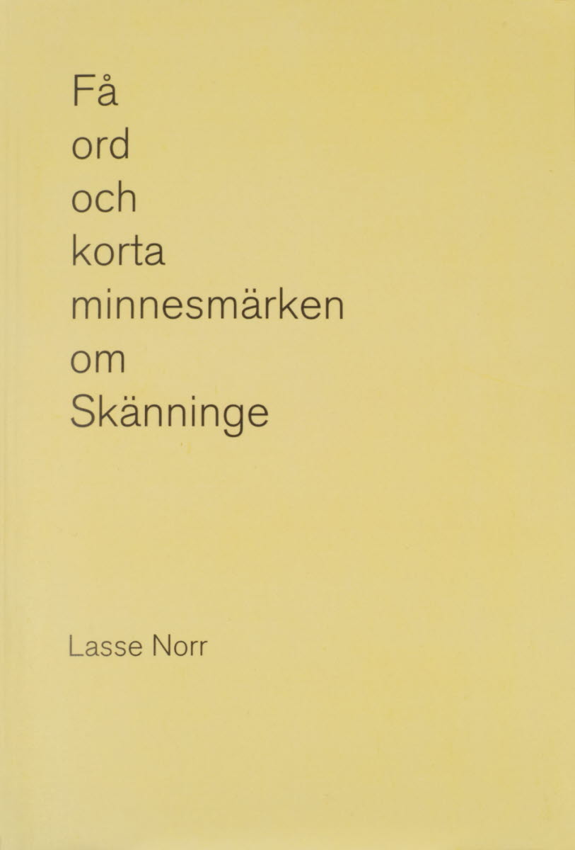 Boken "Få ord och korta minnesmärken om Skänninge".