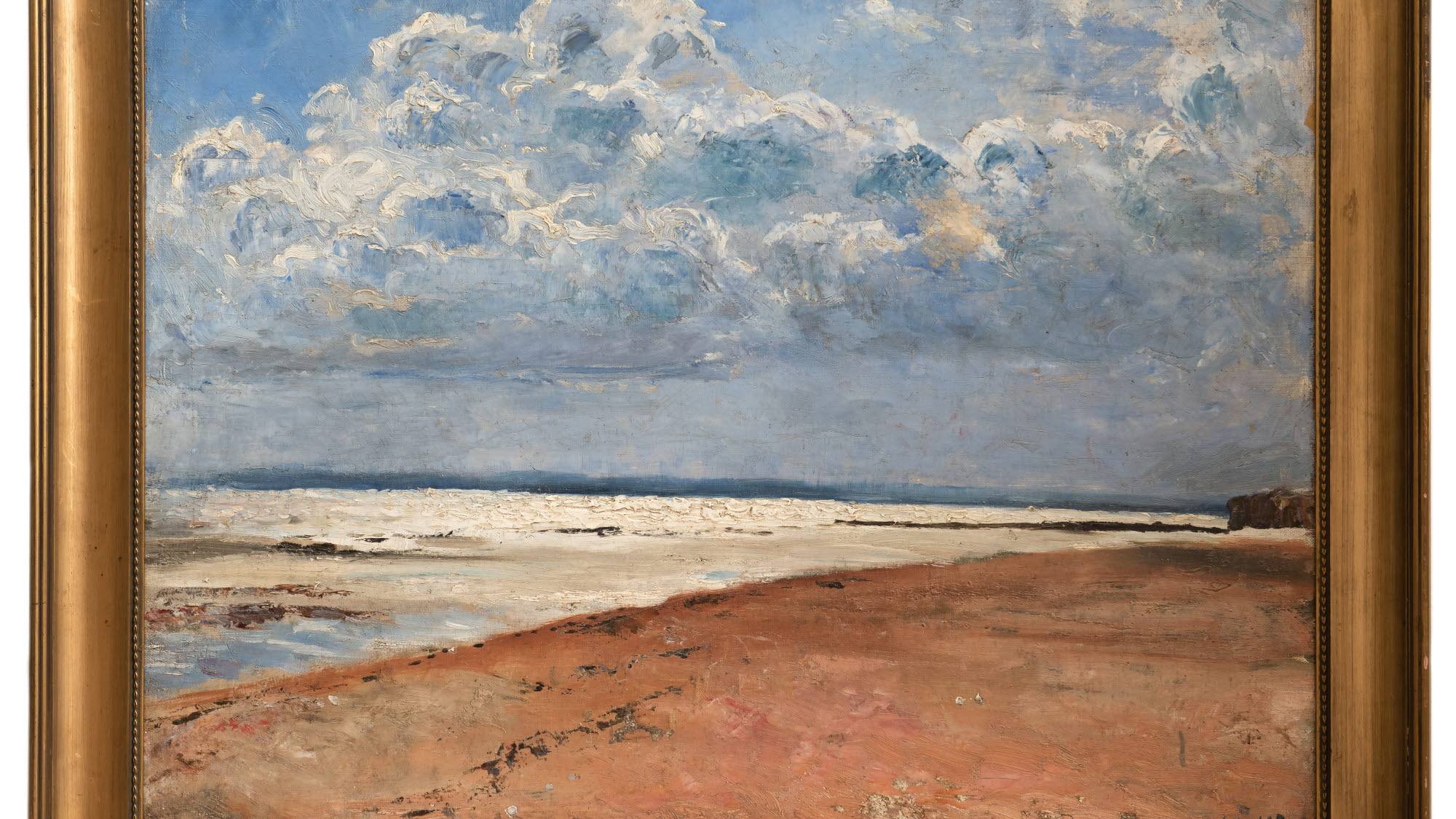 Carl Fredrik Hills målning "Strand vid Luc-sur-Mer".