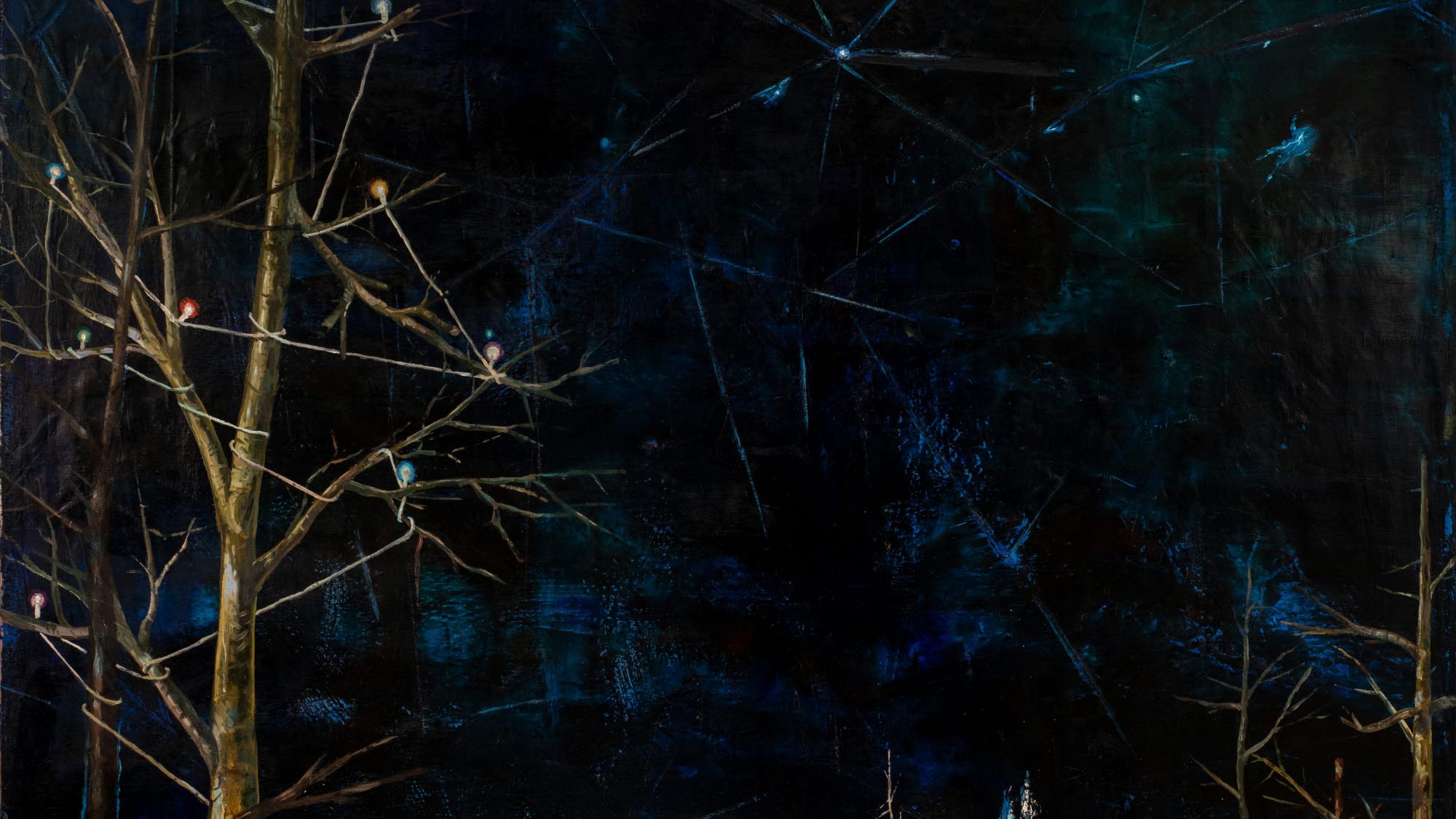 Olle Schmidts målning "Fire walk with me".