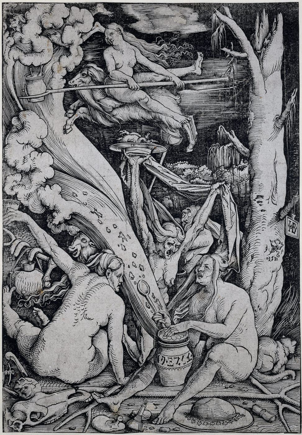 Träsnitt av Hans Baldung Grien (1510).