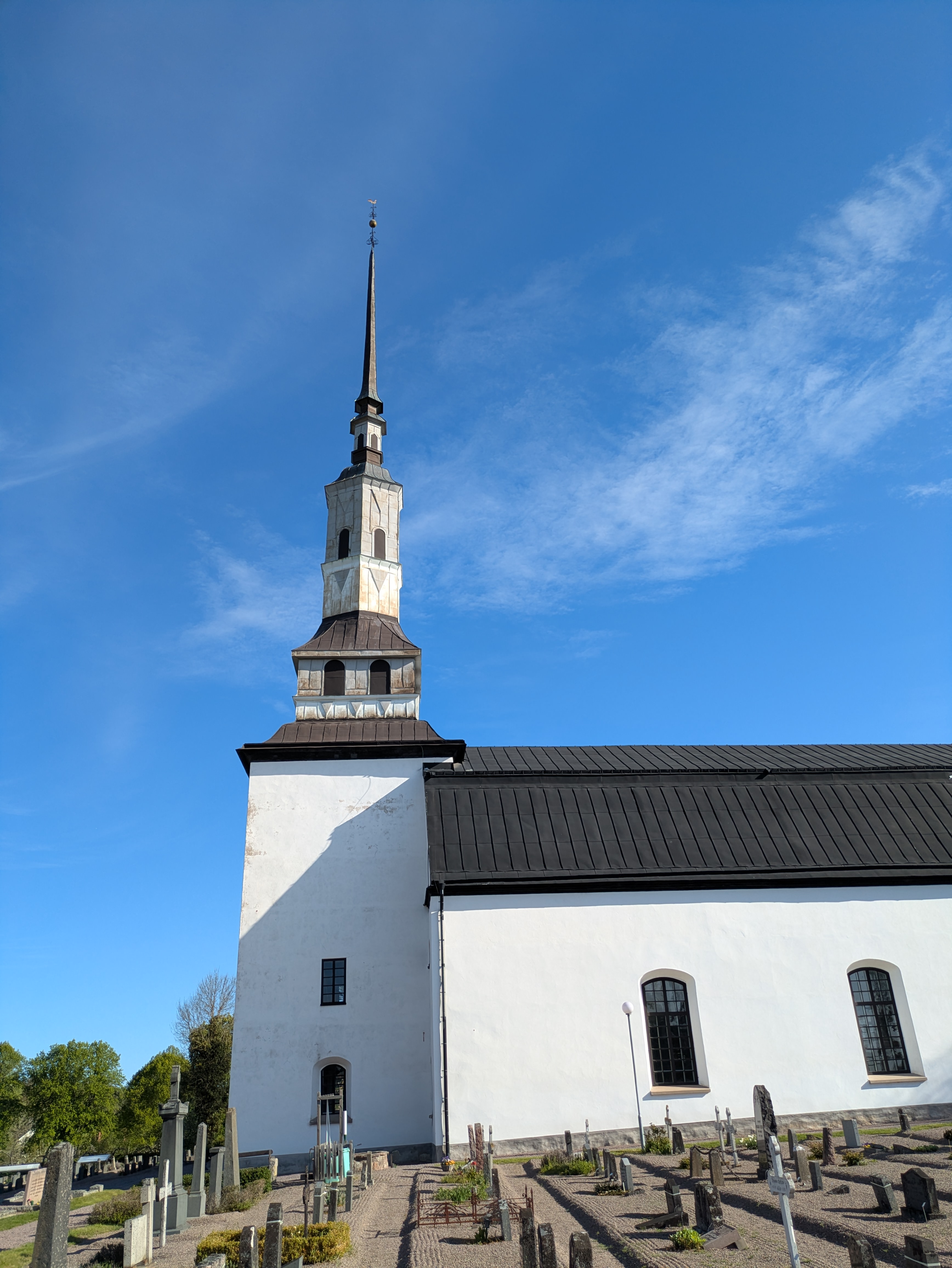 Exteriörbild på Horns kyrka.