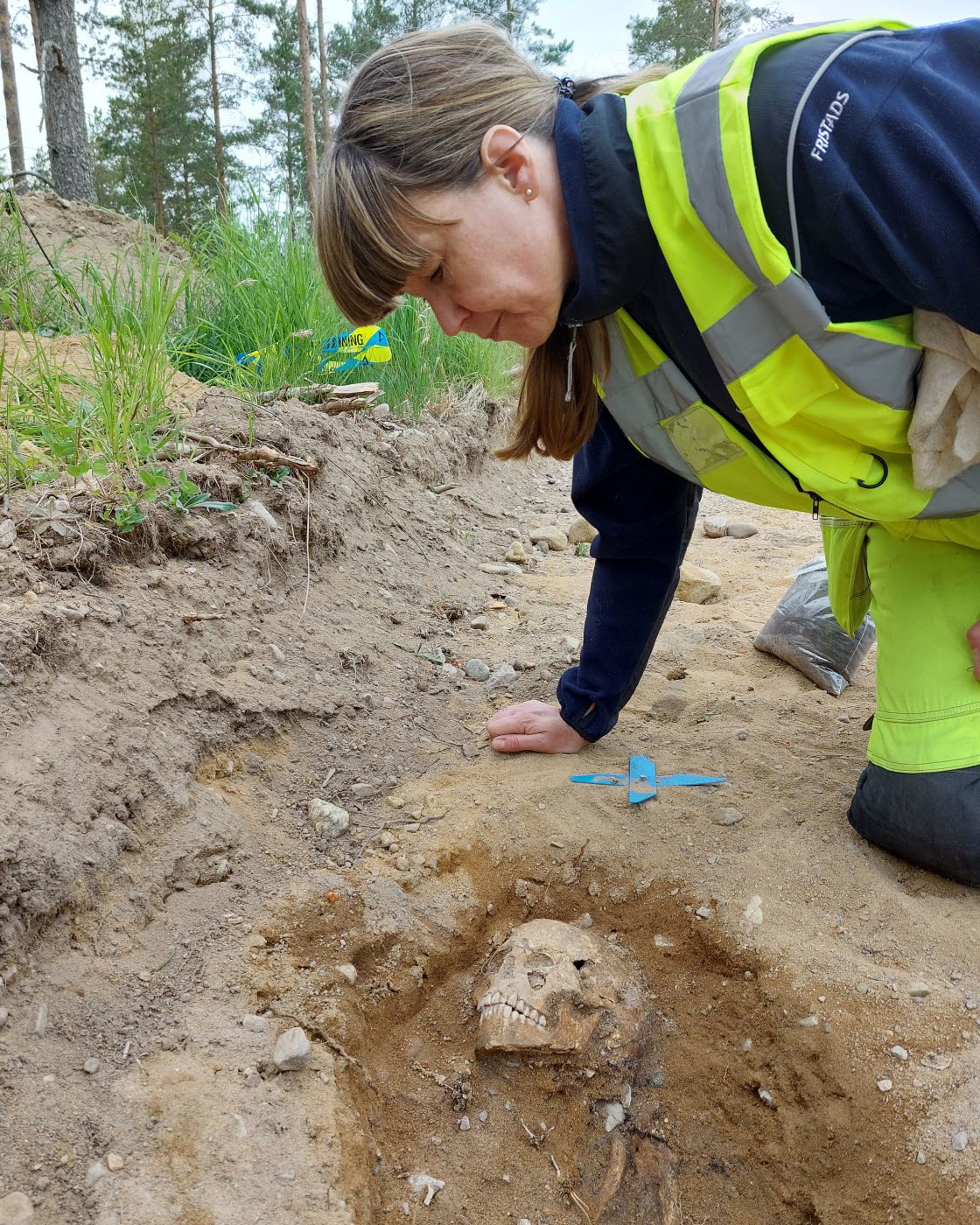 Utgrävning på Bankekind härads avrättningsplats i Grebo, Åtvidabergs kommun.