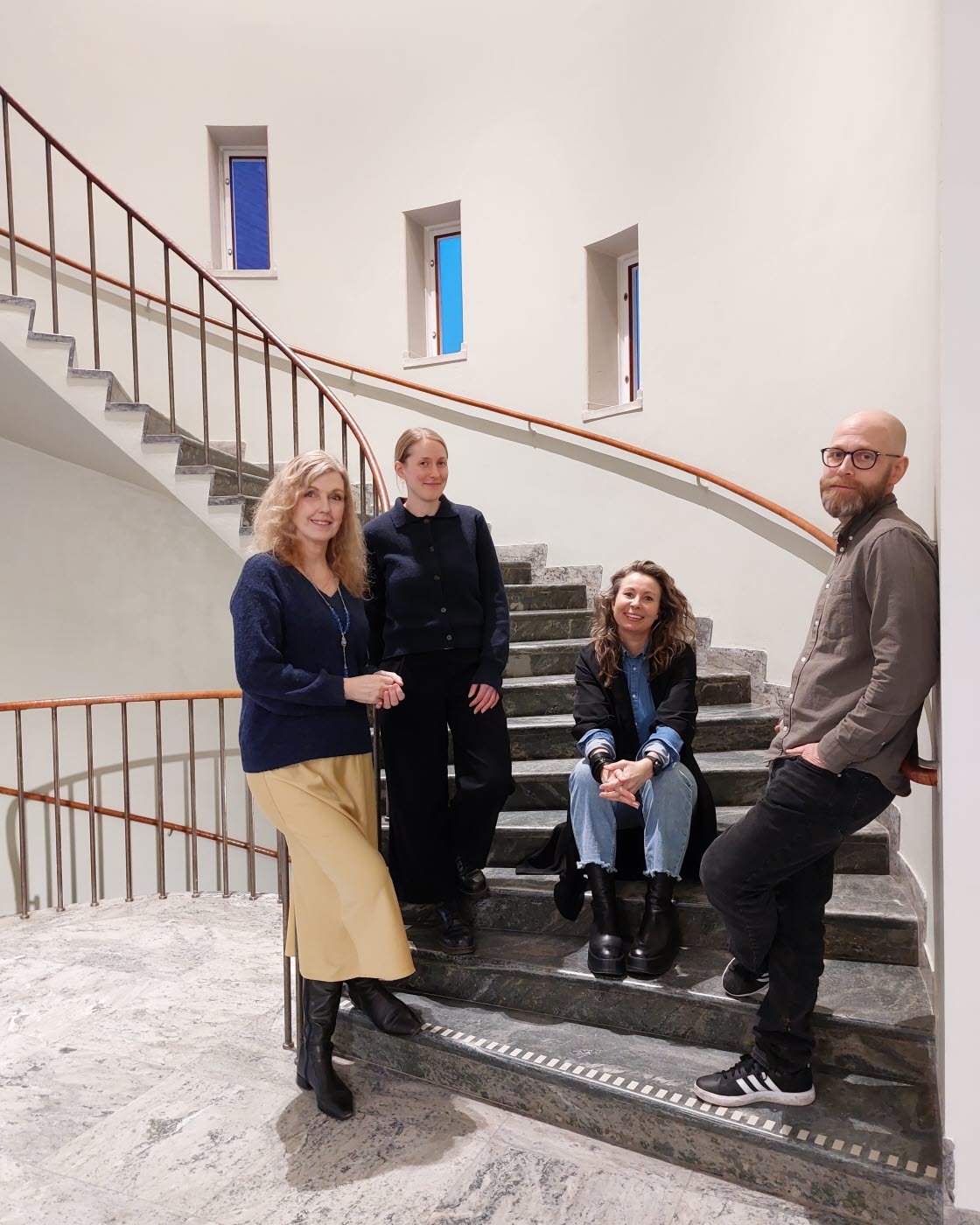 Östergötlands museums pedagoger; Åsa Nyberg Botshinda, Karin Lundahl, Caroline Morgansdotter Blomsten och Mattias Hofvendahl.