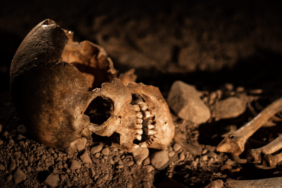 Fotografi av Bergsgraven från den kulturhistoriska utställningen Vägen hit. 