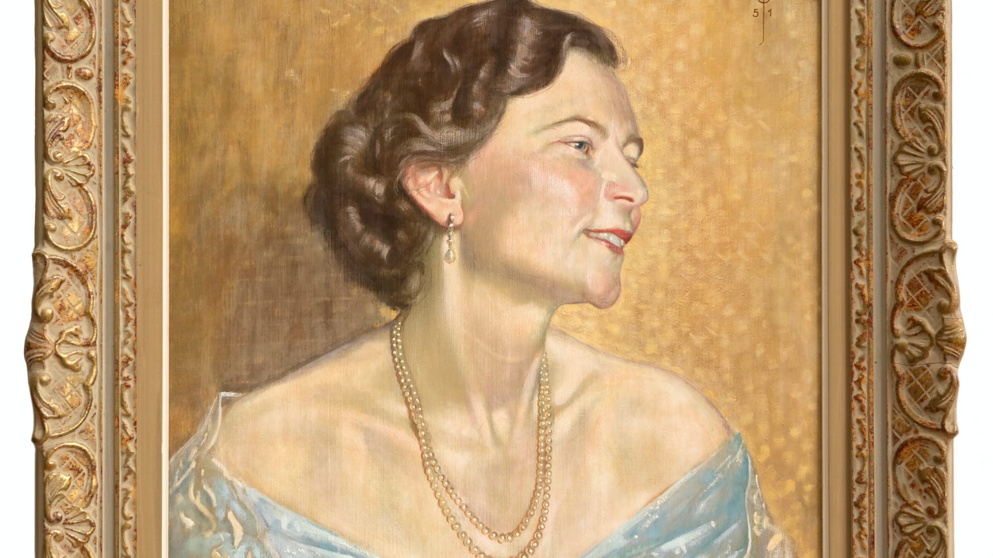 Olaf Jordans målning "Porträtt av Britt Åström".