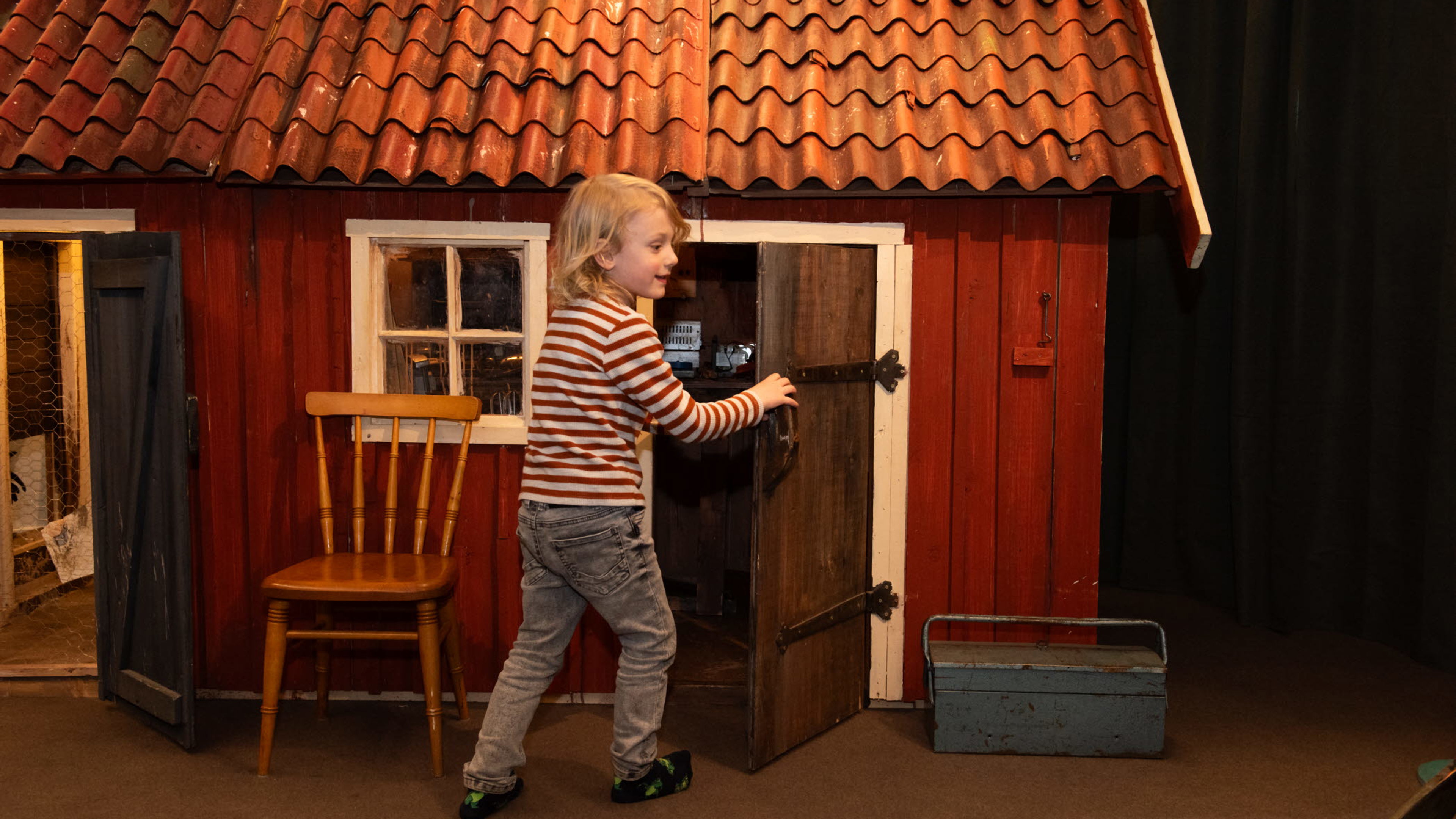 Lekutställningen Hemma hos Pettson & Findus, producerad av Barnutställningar.nu.